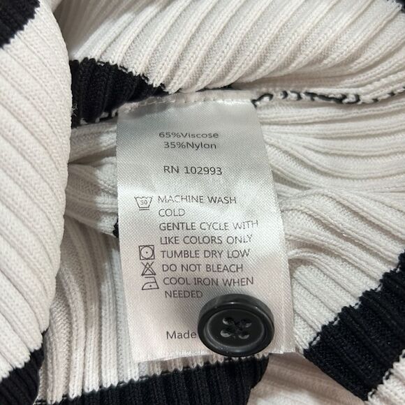 Slate and Willow striped Henley sweater dress white and black size XS - Picture 9 of 10